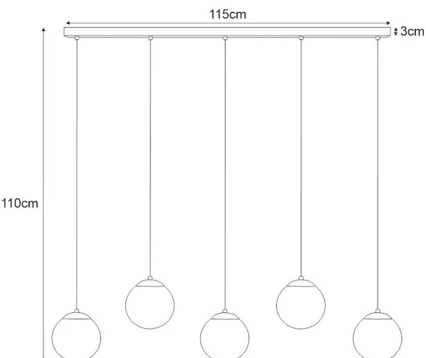 Nad stół lampa z regulacją zwisów W7-N86