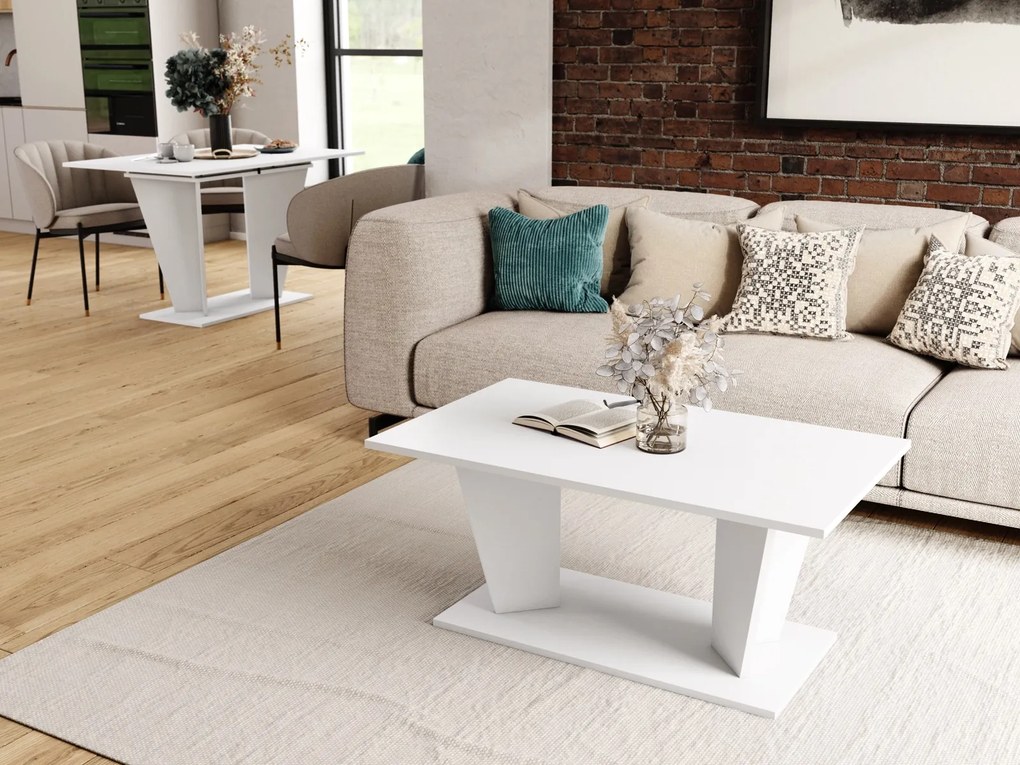 Nowoczesna ława pokojowa Viola II biały mat