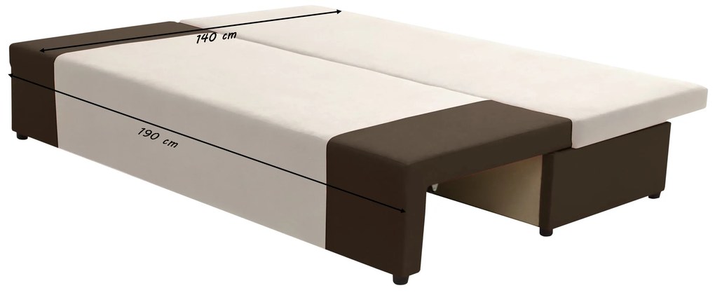 Kanapa sofa 3 os z funkcją spania SONI Czarny/Zielony
