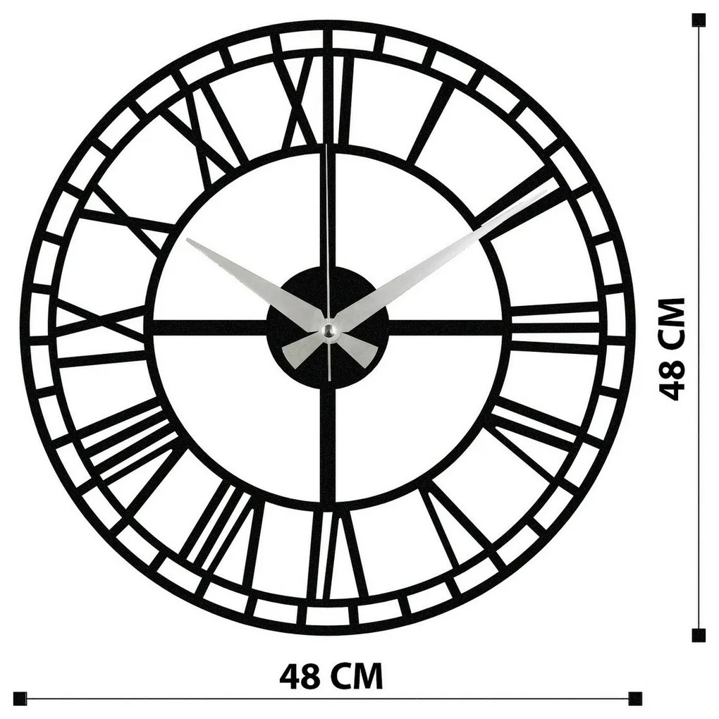 Zegar ścienny Enzoclock - S002 Black, 48 x 48 cm
