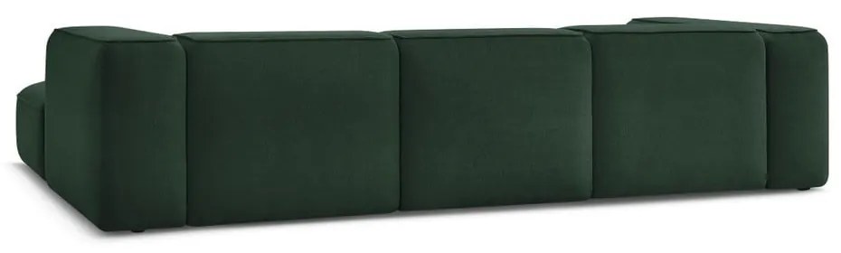 Ciemnozielony narożnik z materiału bouclé (w kształcie litery U) Zephyr – Bobochic Paris