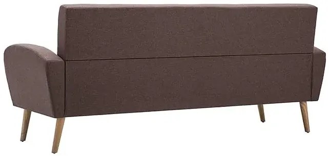 Trzyosobowa sofa pikowana brązowa - Umberro 3Q