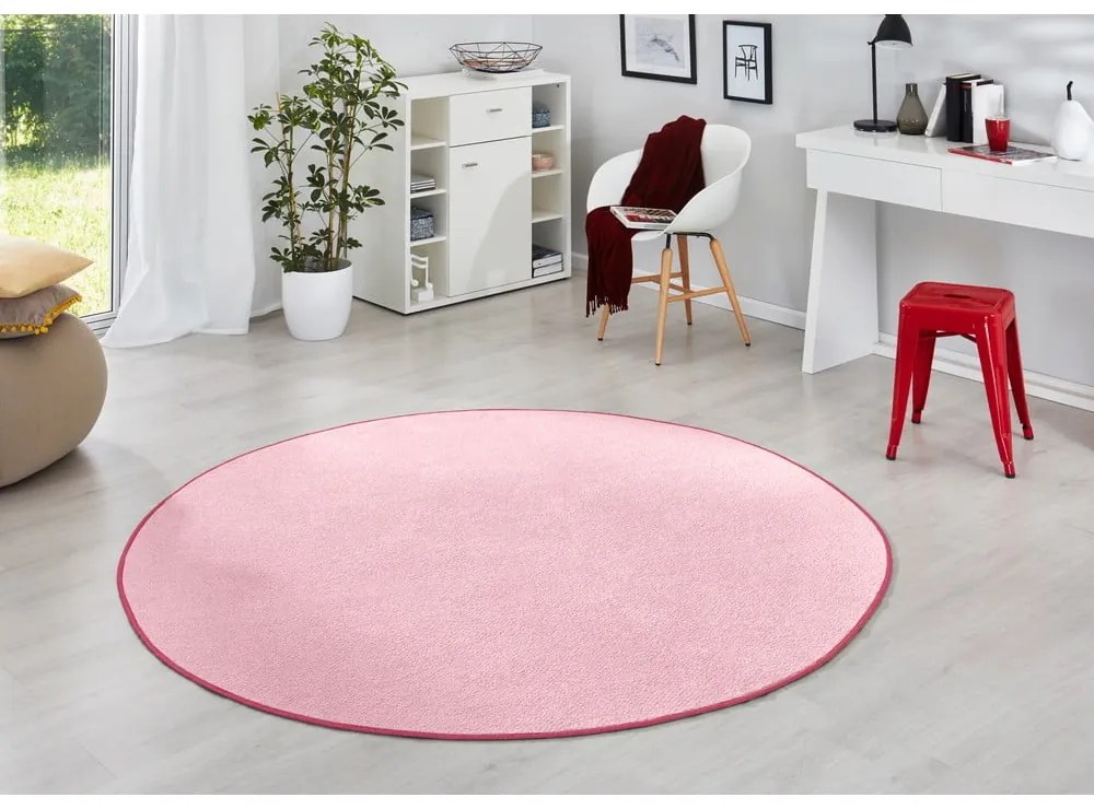 Jasnoróżowy okrągły dywan ø 133 cm Fancy – Hanse Home