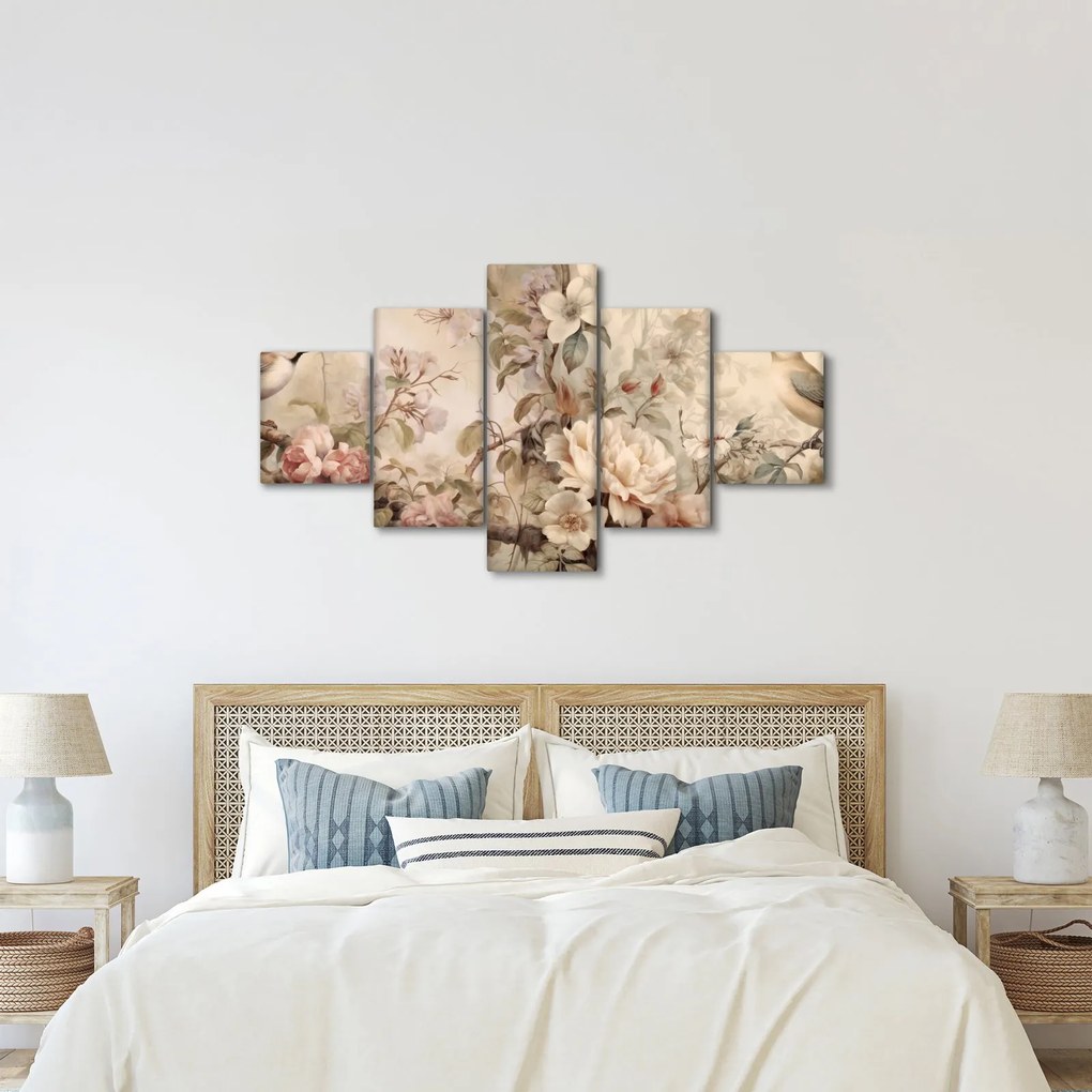Obraz - Obraz ptaka w stylu vintage (125x70 cm)