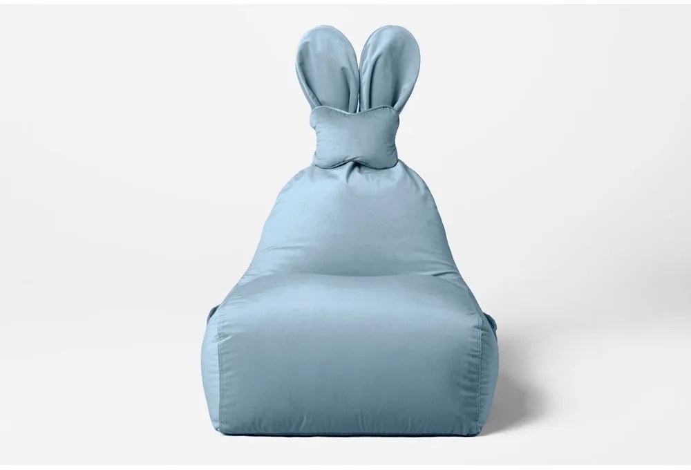 Niebieski dziecięcy worek do siedzenia Funny Bunny – The Brooklyn Kids