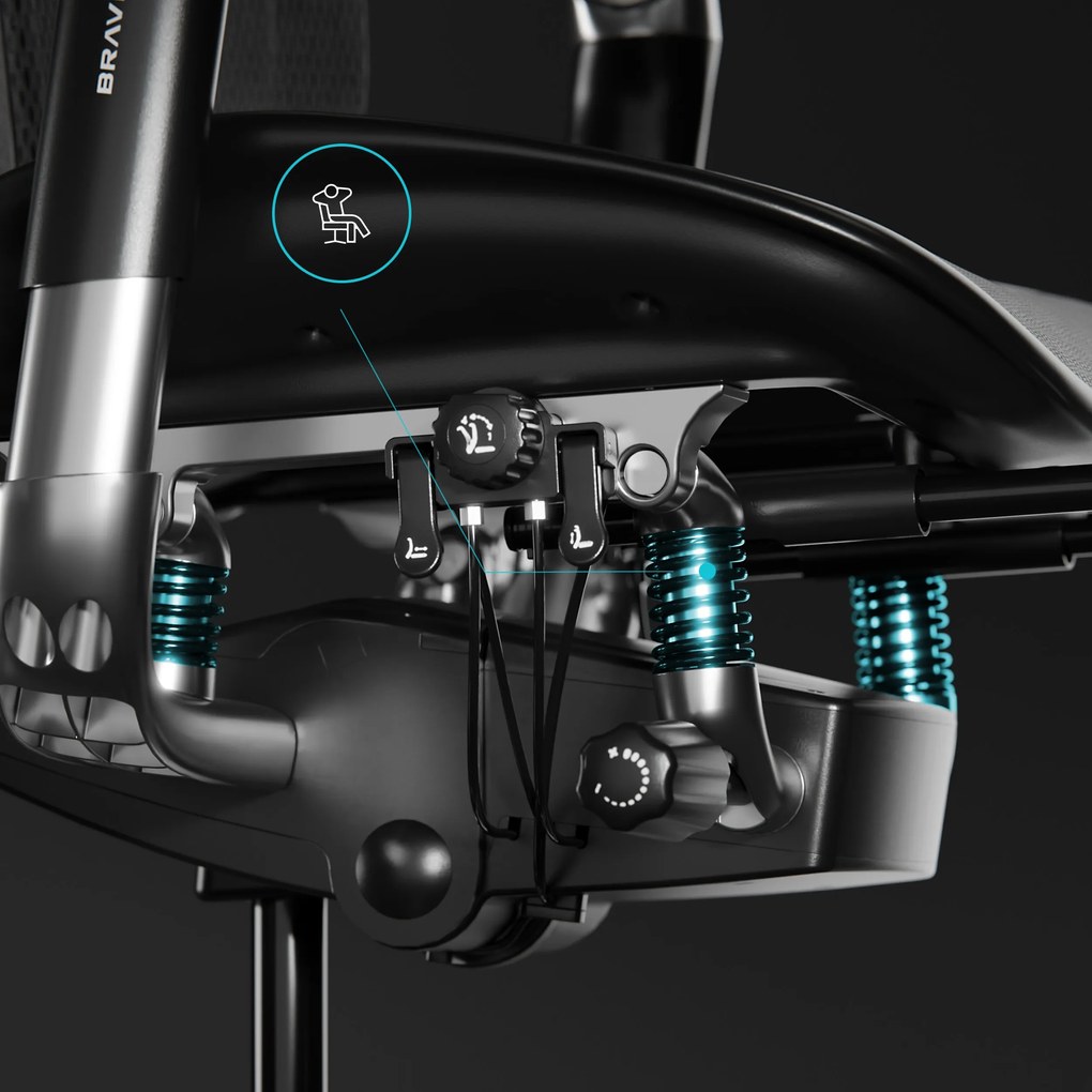 Fotel ergonomiczny czarny V-Kinetic