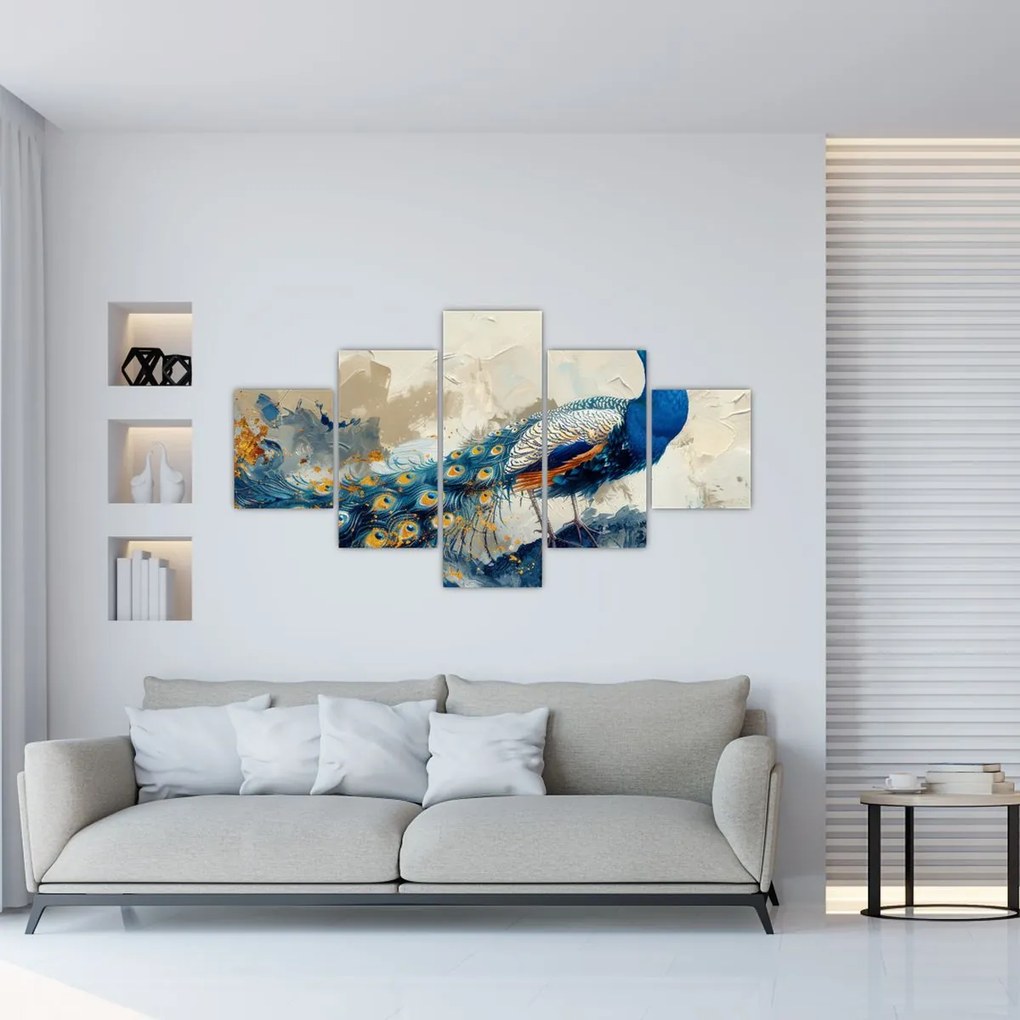 Obraz - Paw, malarstwo (125x70 cm)