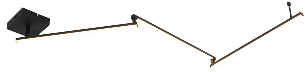 Lampa sufitowa czarna 150,8 cm z wbudowanym LED 3-stopniowy ściemniacz regulowany - AnnuschkaDesignerski Oswietlenie wewnetrzne