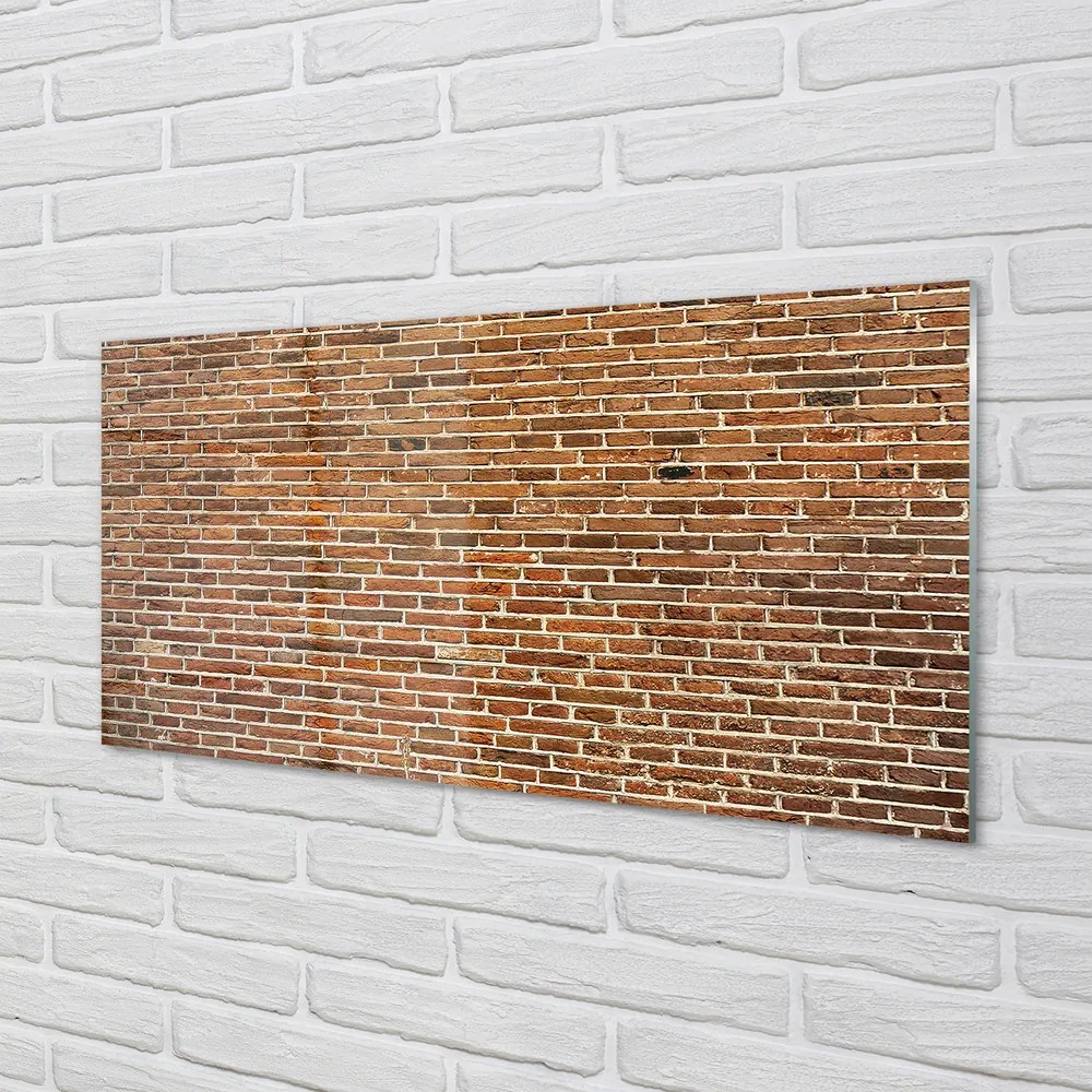 Szklany Panel Cegła mur vintage