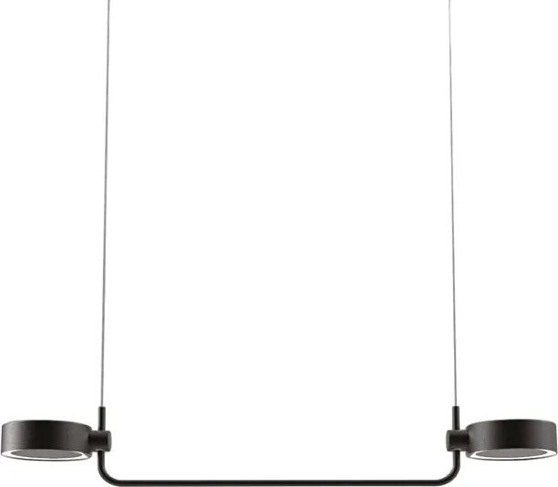 Zafferano SUPER O Czarna lampa wisząca LED z możliwością ładowania i ściemniania