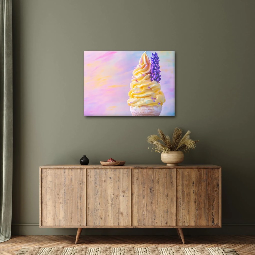 Obraz - Lody z lawendą (70x50 cm)