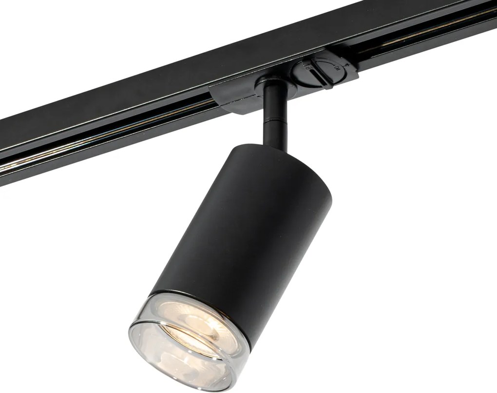 Nowoczesny reflektor z dymionym pierścieniem do systemu szynowego jednofazowego GU10 50mm - Iconic Jeana