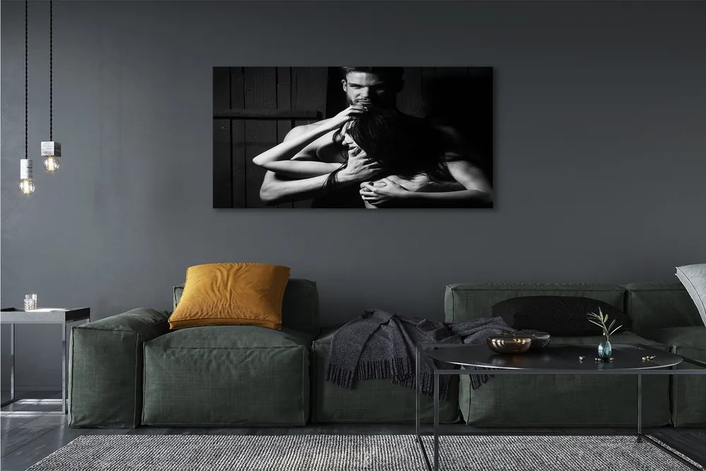 Duży obraz na płótnie Para w Romantycznym Ujęciu