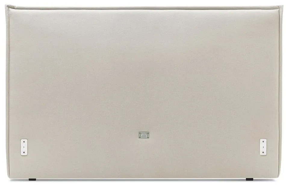 Beżowe tapicerowane łóżko dwuosobowe ze stelażem 160x200 cm Sary – Bobochic Paris