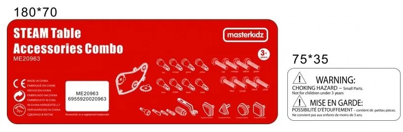 Masterkidz zestaw akcesoriów mix kołeczki śrubki narzędzia 352 el.