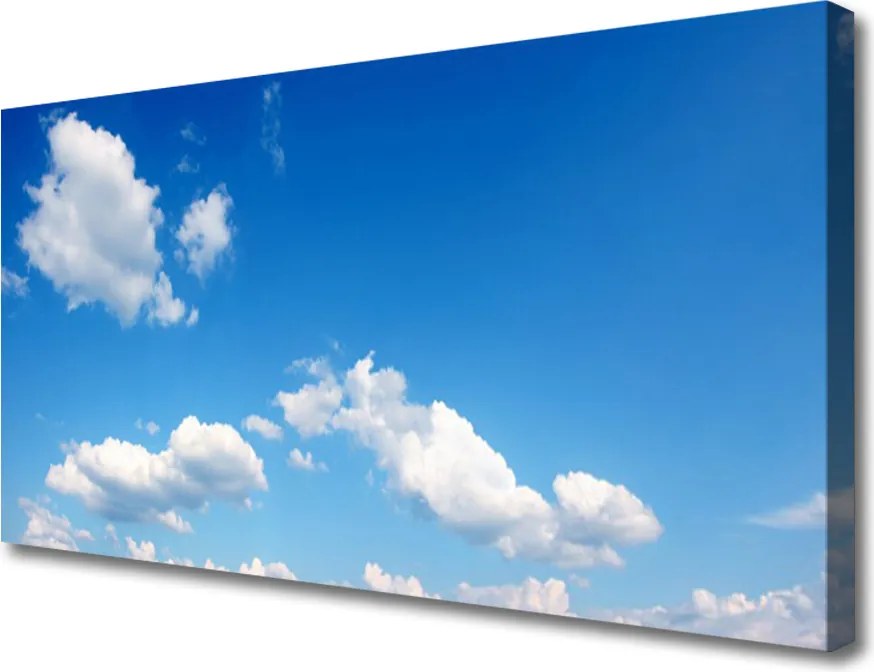 Obraz canvas Błękitny Nieboskłon z Chmurami