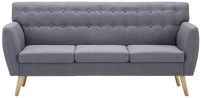 3-osobowa szara sofa pikowana - Lilia