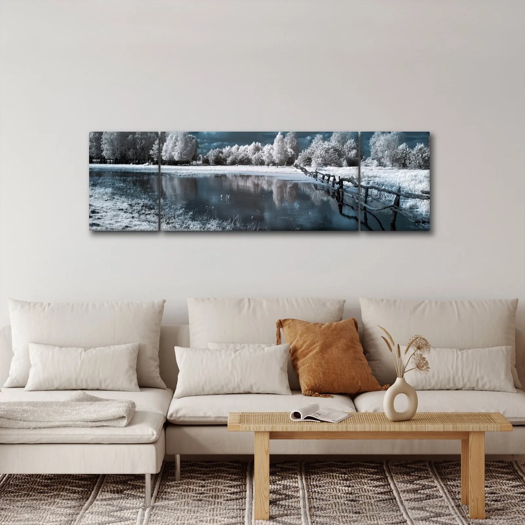 Obraz - Zamarznięty krajobraz (170x50 cm)