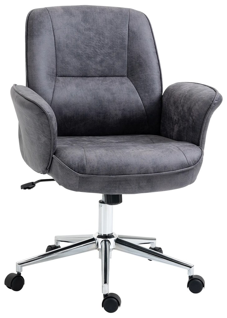 Vinsetto Krzesło Biurowe Ergonomiczne Czarne 48,5x54,5x81-87cm | Aosom PL