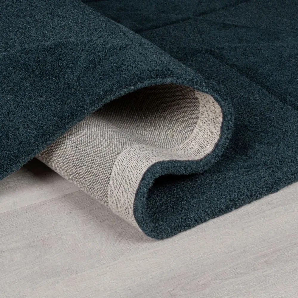 Zielononiebieski wełniany dywan tkany ręcznie 200x290 cm Shard Teal – Flair Rugs