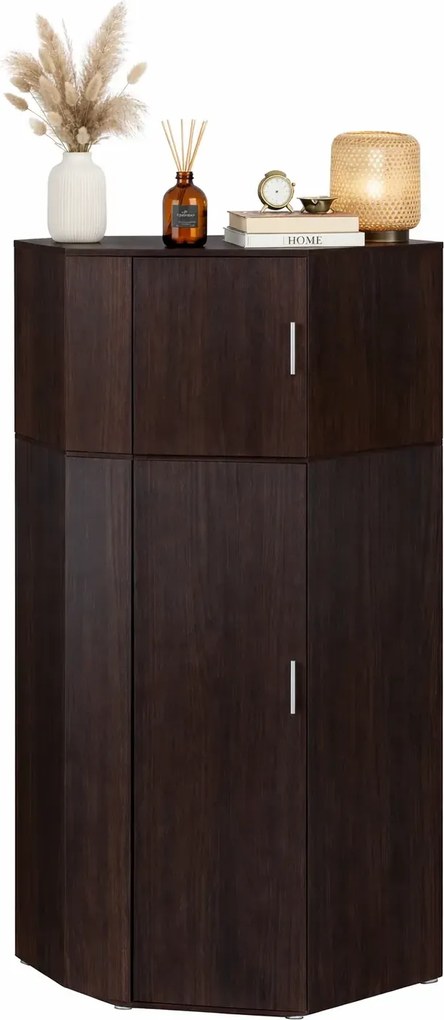 Szafa narożna z nadstawką na ubrania wenge T7-H08