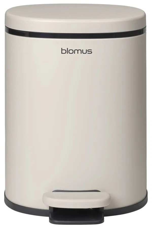 Kremowy stalowy kosz na śmieci z pedałem 5 l Para – Blomus