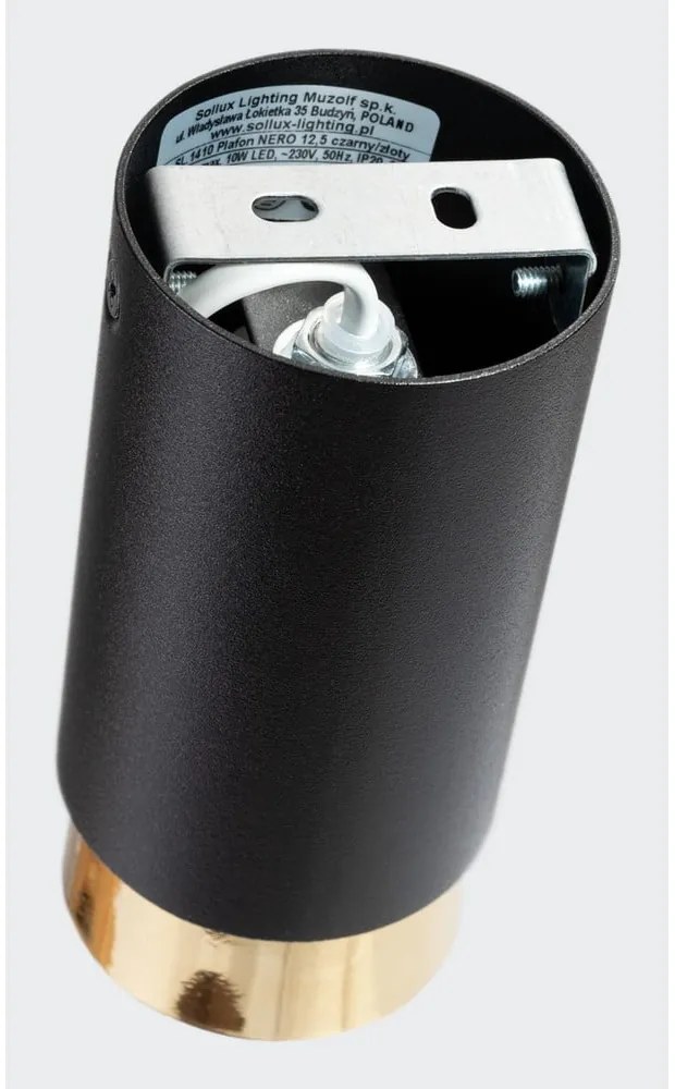 Lampa sufitowa w czarno-złotym kolorze Crown – Sollux