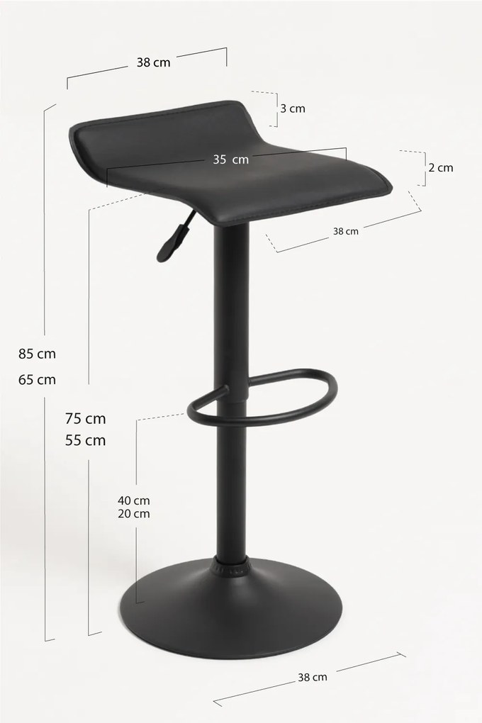 Taburete Tim Black