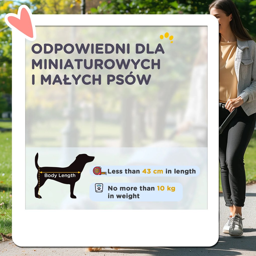 Outsunny Wózek dla Psa Składany Oxford Tkanina do 20kg | Aosom PL