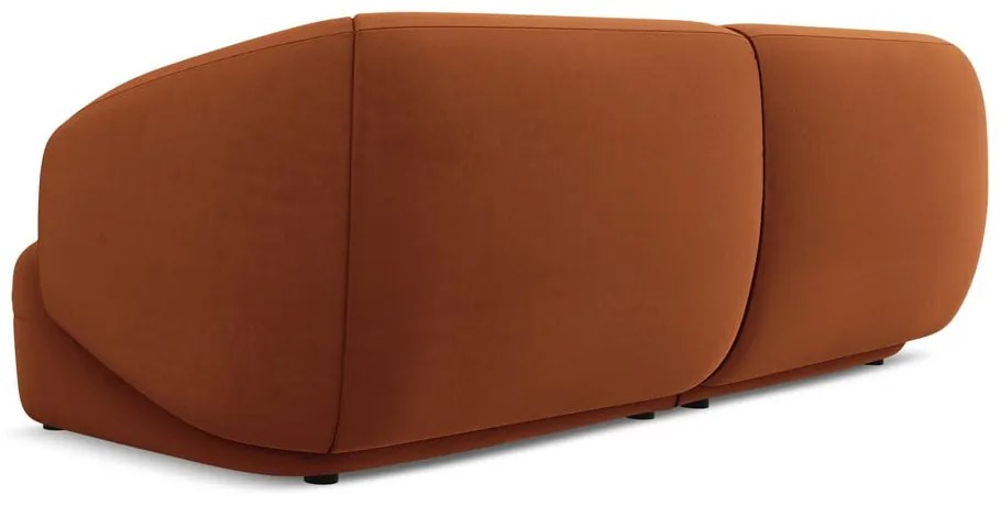 Pomarańczowa aksamitna sofa 232 cm Moana – Makamii