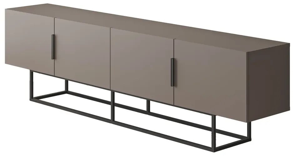 Szarobeżowa szafka pod TV 200x55 cm Titan – Marckeric