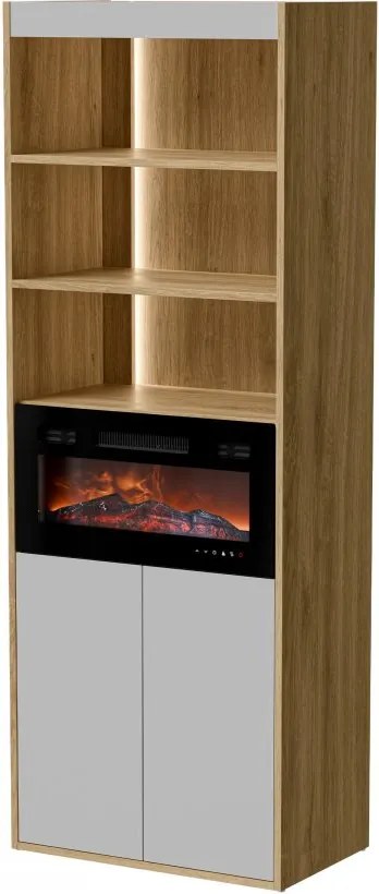 Witryna do salonu Biranto EF 60 2D z kominkiem