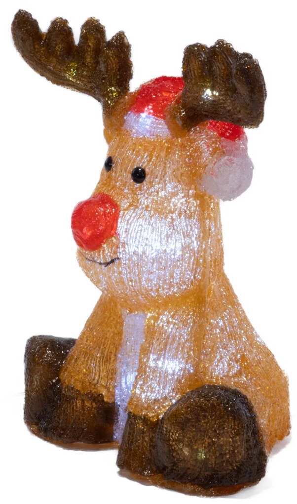 Świecąca dekoracja świąteczna, renifer, 30 cm