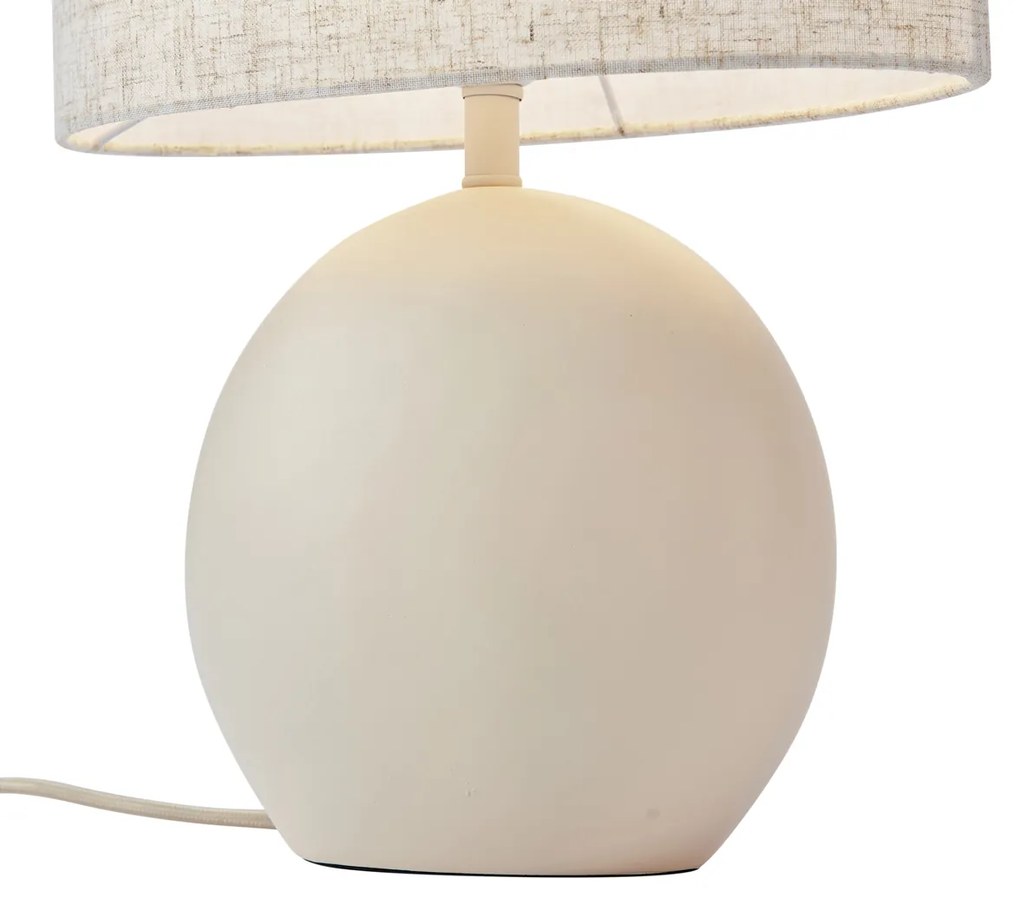 Lampa stołowa Japandi beżowa z lnianym abażurem - TimoJapandi Oswietlenie wewnetrzne