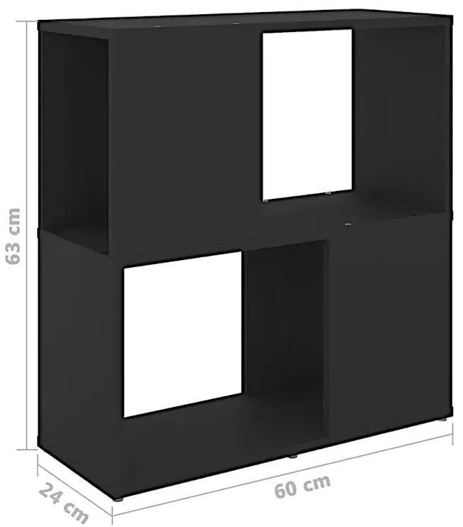 Biblioteczka do salonu czarna H6-A30