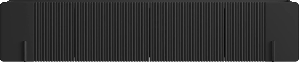 Szafka RTV wisząca Malmi 200 cm - czarny mat / czarny