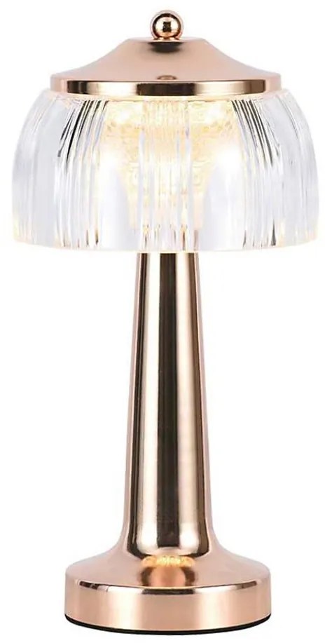 LED lampka stołowa 1W 5V 3000-6000K 1800 mAh różowe złoto, ściemnialna