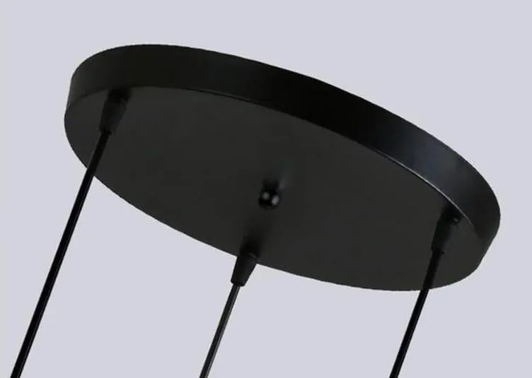 Lampa sufitowa metalowa klosz wisząca AT27-3SZ-Gold+Black