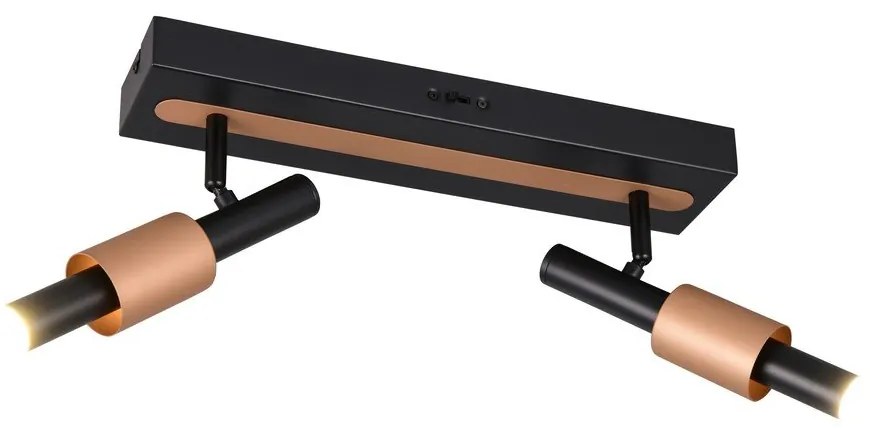 Lampa punktowa LED w czarno-brązowym kolorze 20,5x42 cm Ikaris – Trio Select