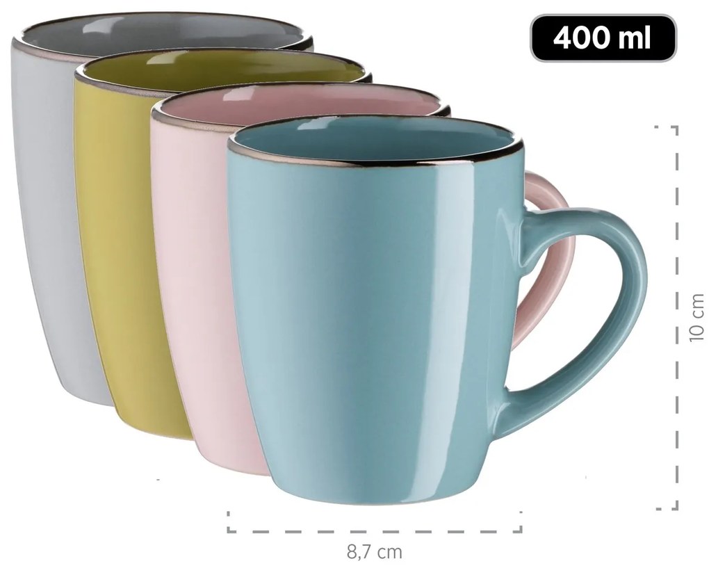 Mäser 16-częściowy zestaw jadalny Metallic RIM Pastel