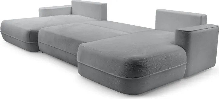 Narożnik FUEGO XL wolnostojący układ U z funkcją spania w tkaninie Bubble 06 DomoHome