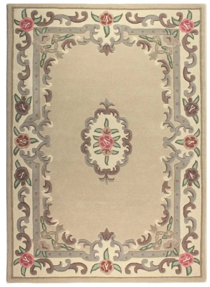 Beżowy wełniany dywan Flair Rugs Aubusson, 120x180 cm