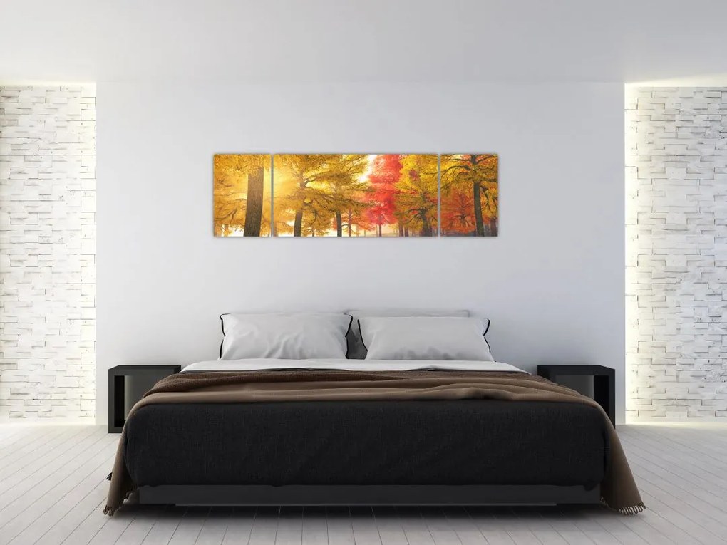 Obraz jesiennych drzew (170x50 cm)
