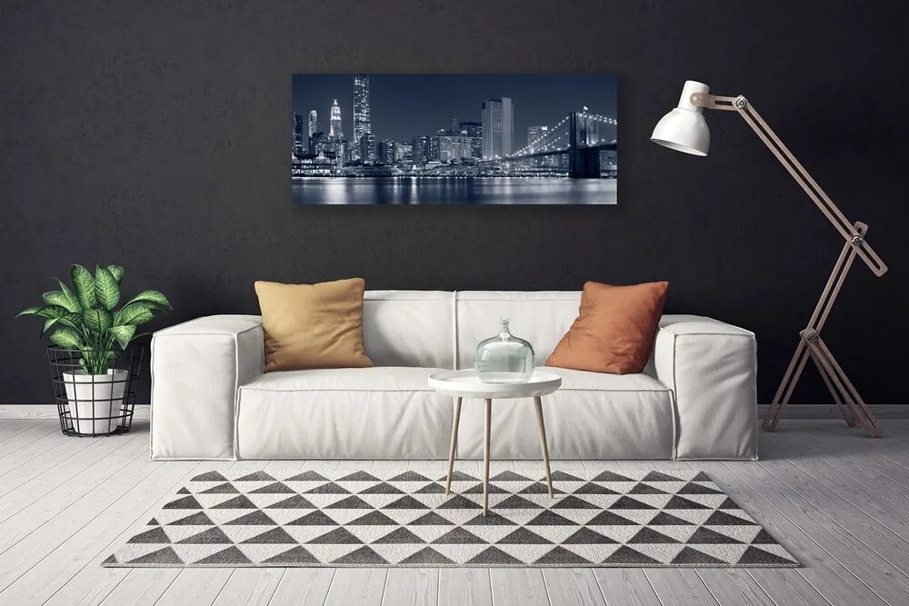 Obraz na płótnie Most nad Miejską Rzeką