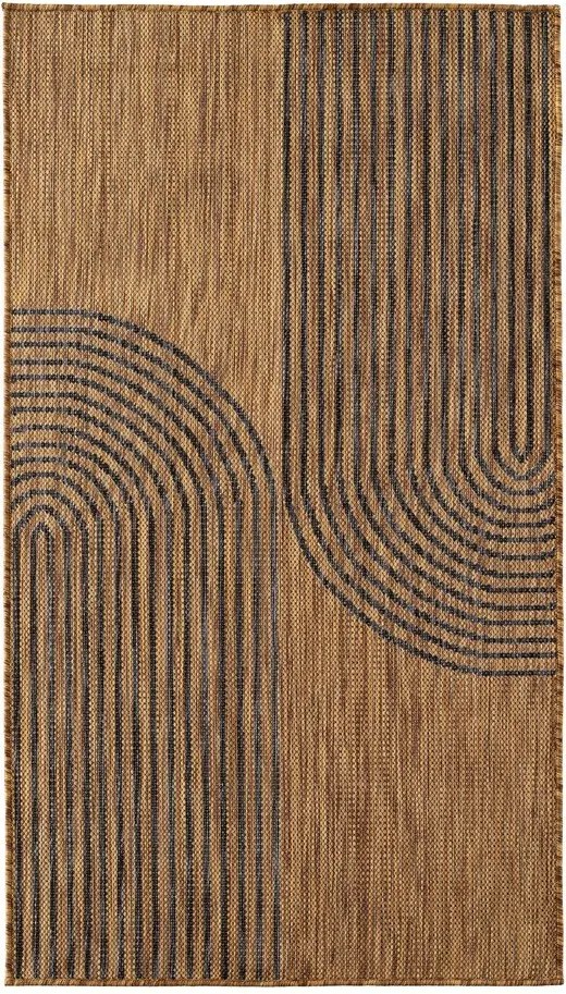 Czarny/brązowy dywan odpowiedni na zewnątrz 80x150 cm Mira 1453 – Ayyildiz Carpets