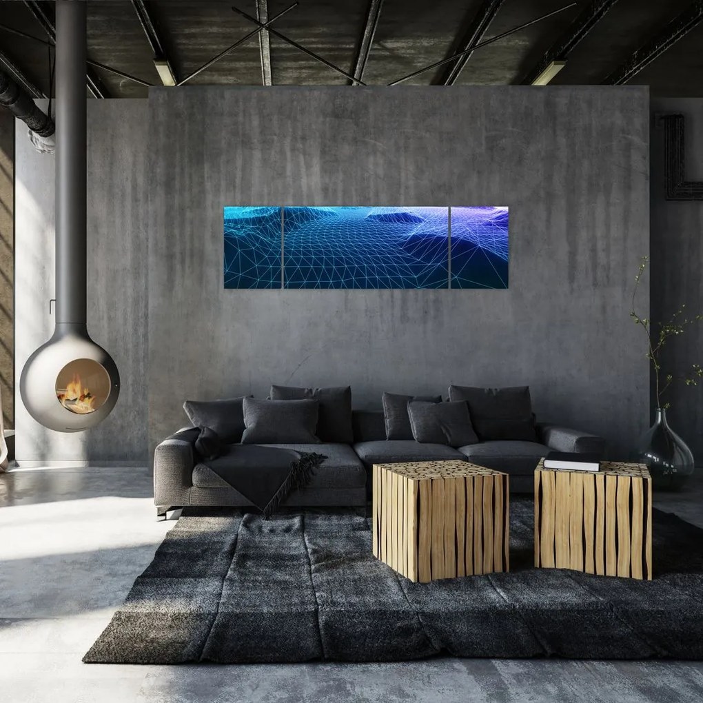 Obraz - Góry w modelu komputerowym (170x50 cm)