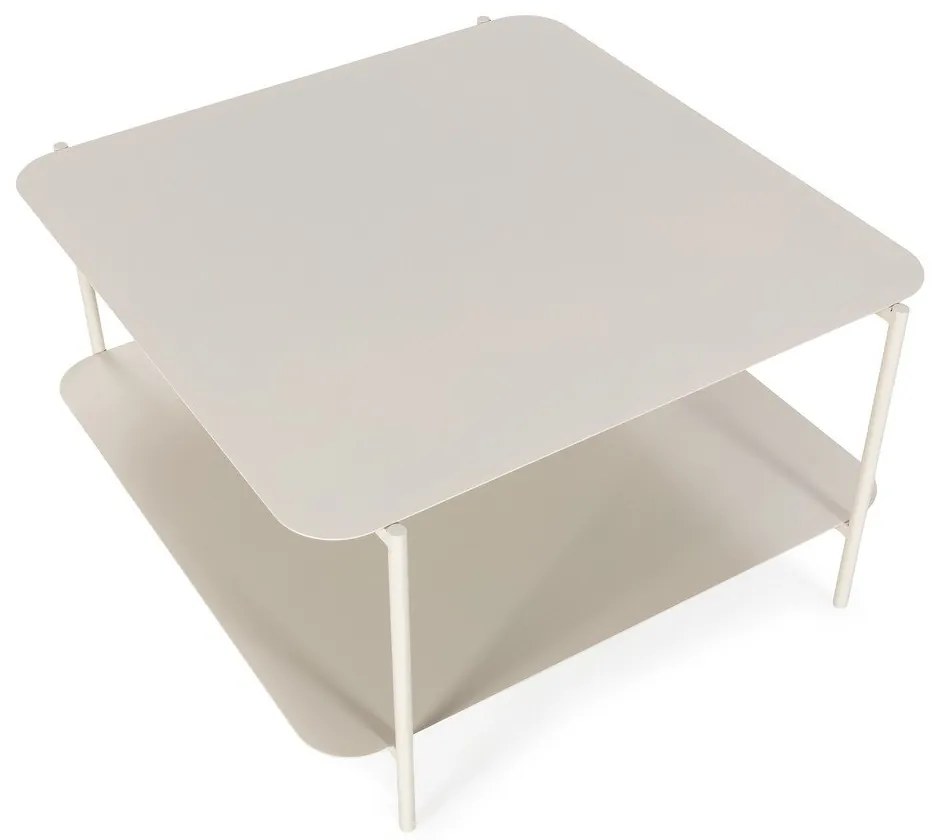 Kremowy metalowy stolik 70x73 cm Beatrix – MOME