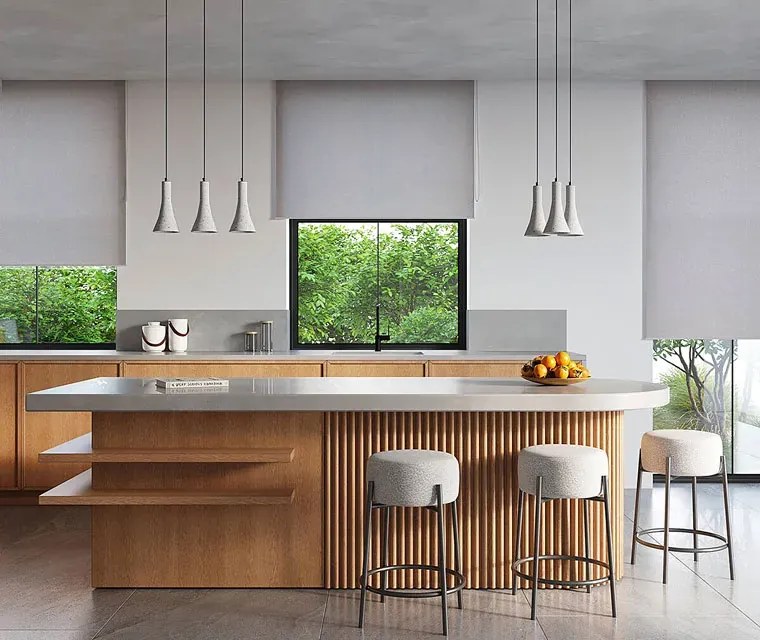 Betonowa lampa wisząca nad wyspę - 5X A396 R0-F08