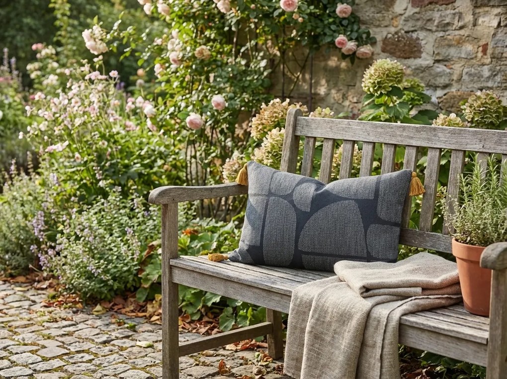 Poduszka dekoracyjna IMPRIME NOBALY 30x50 cm, szara