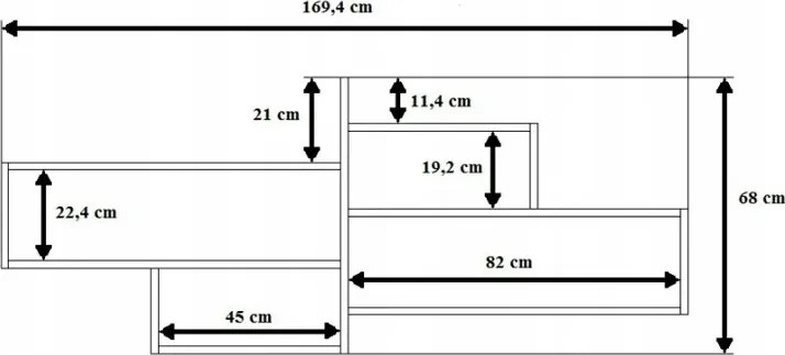 Kaszmirowa geometryczna designerska półka na ścianę W1-D45